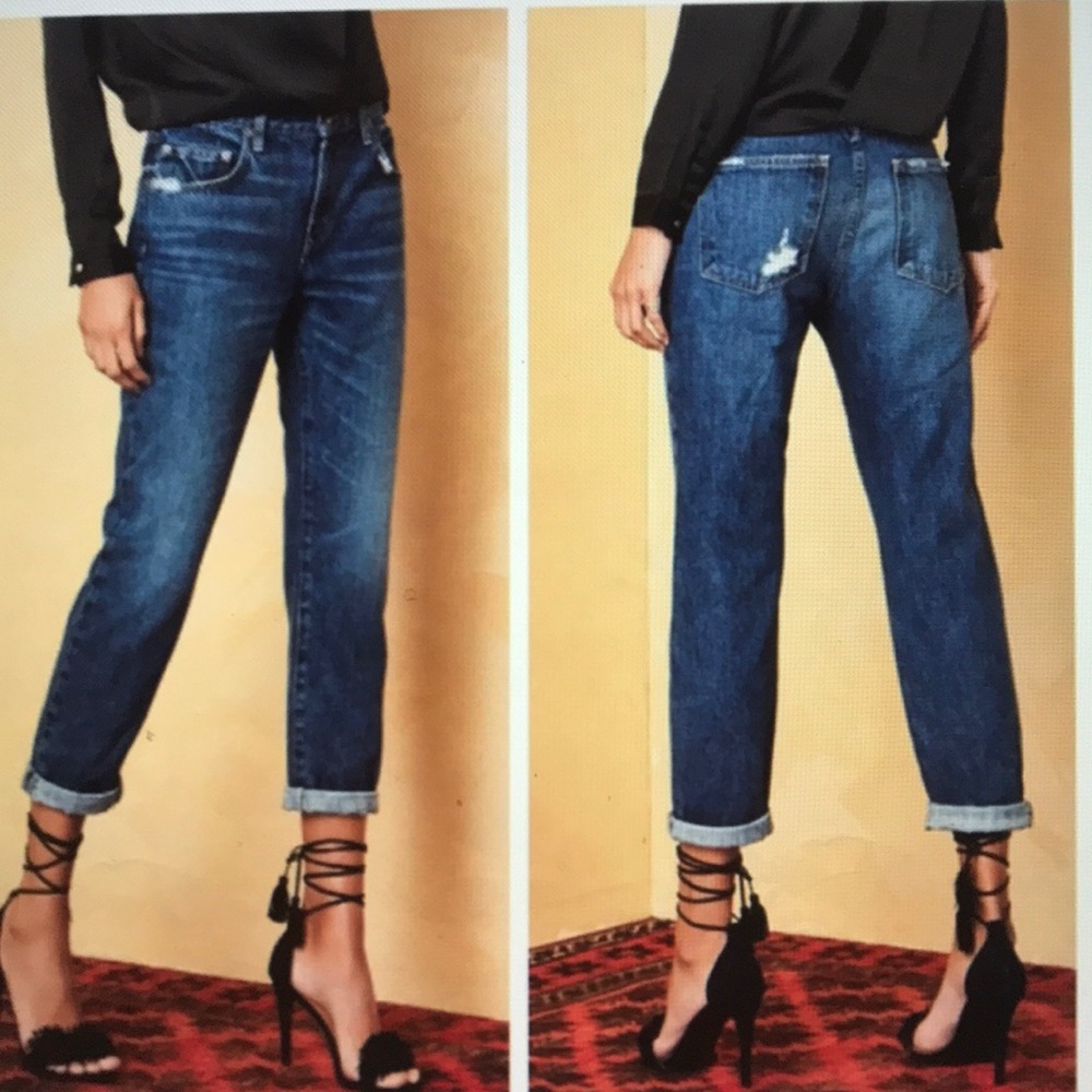 Lovers + Friends Ezra Slim Crop Boyfriend Jeans